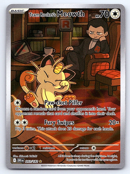 Team Rocket's Meowth 203/182 – SV10: Destined Rivals