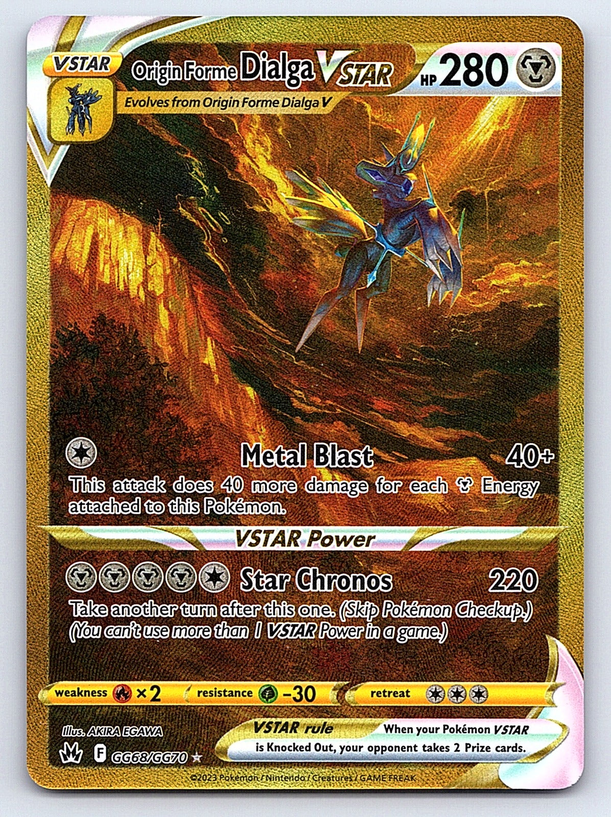 Origin Forme Dialga VSTAR (Secret) GG68/GG70 – SWSH: Crown Zenith: Galarian Gallery
