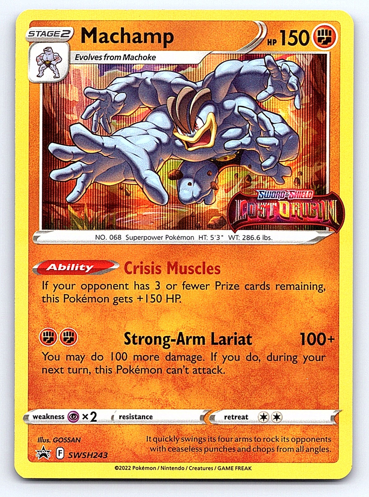 Machamp (Prerelease) SWSH243 – SWSH: Sword & Shield Promo Cards