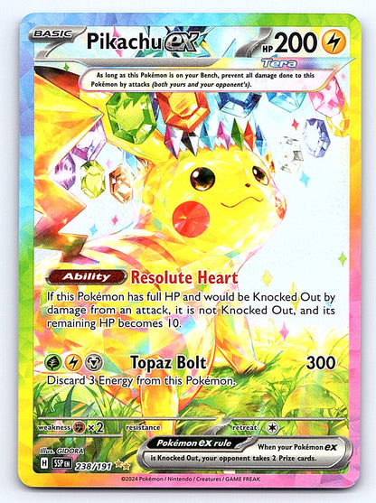 Pikachu ex 238/191 – SV08: Surging Sparks