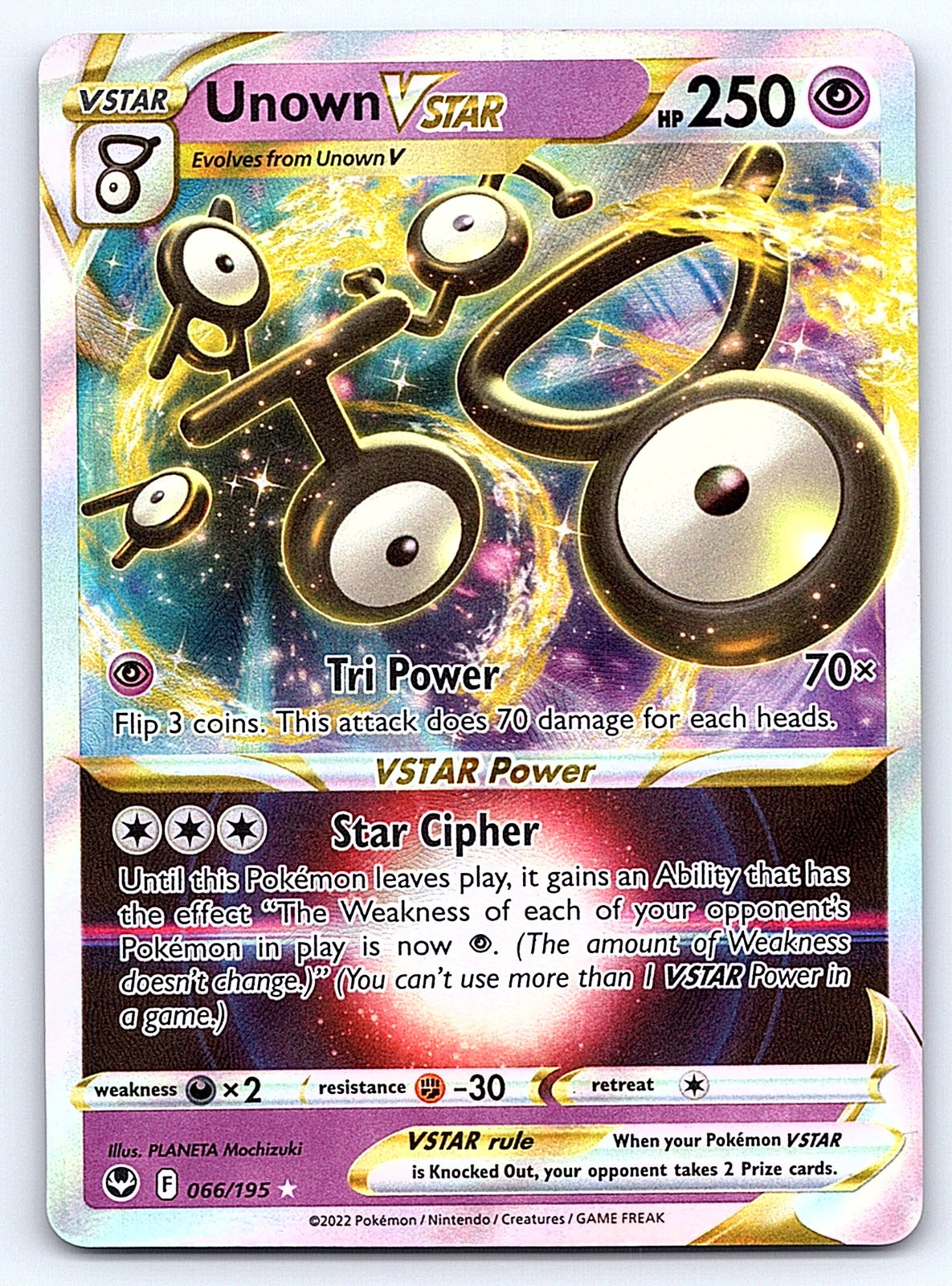 Unown VSTAR 066/195 – SWSH12: Silver Tempest