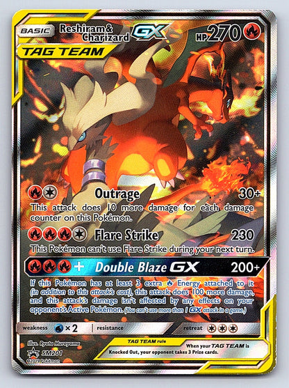 Reshiram & Charizard GX SM201 – SM Promos