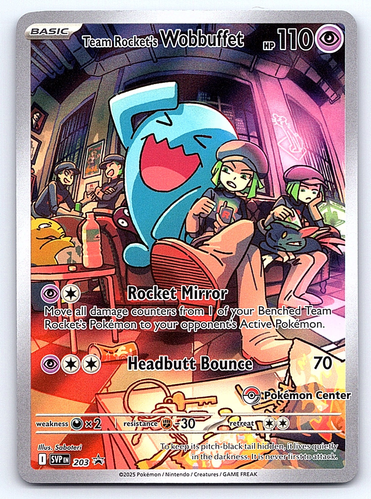 Team Rocket's Wobbuffet (Pokemon Center Exclusive) 203 – SV: Scarlet & Violet Promo Cards