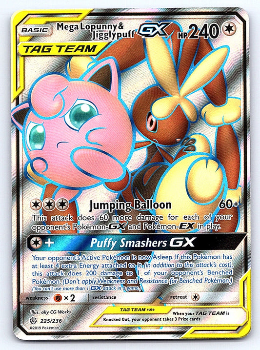 Mega Lopunny & Jigglypuff GX (Full Art) 225/236 – SM - Cosmic Eclipse