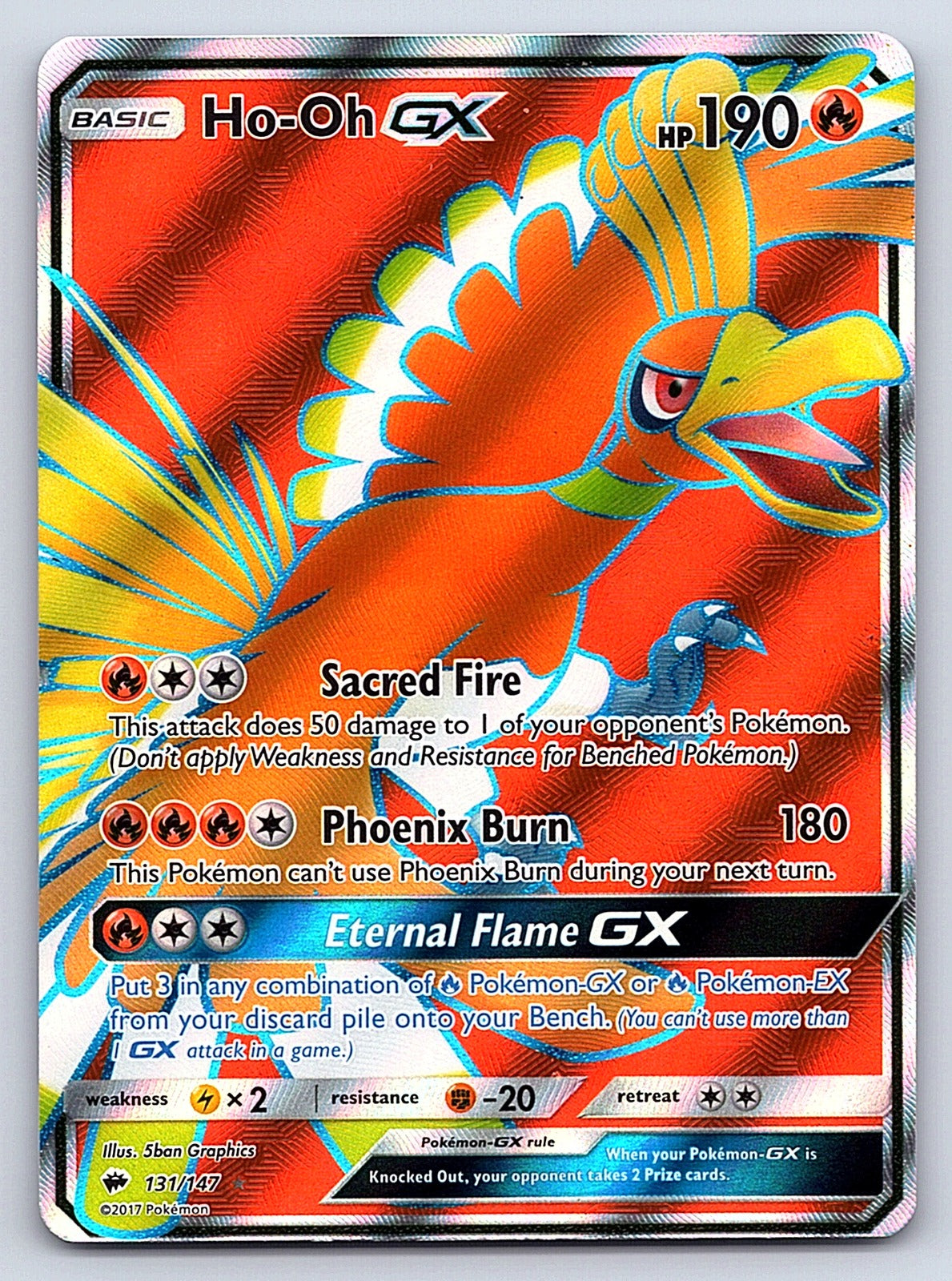Ho-Oh GX (Full Art) 131/147 – SM - Burning Shadows