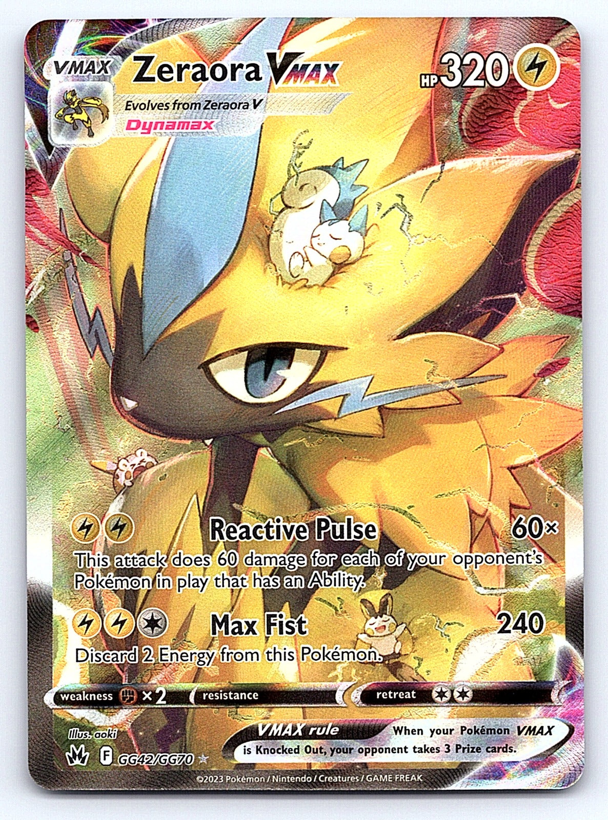 Zeraora VMAX GG42/GG70 – SWSH: Crown Zenith: Galarian Gallery