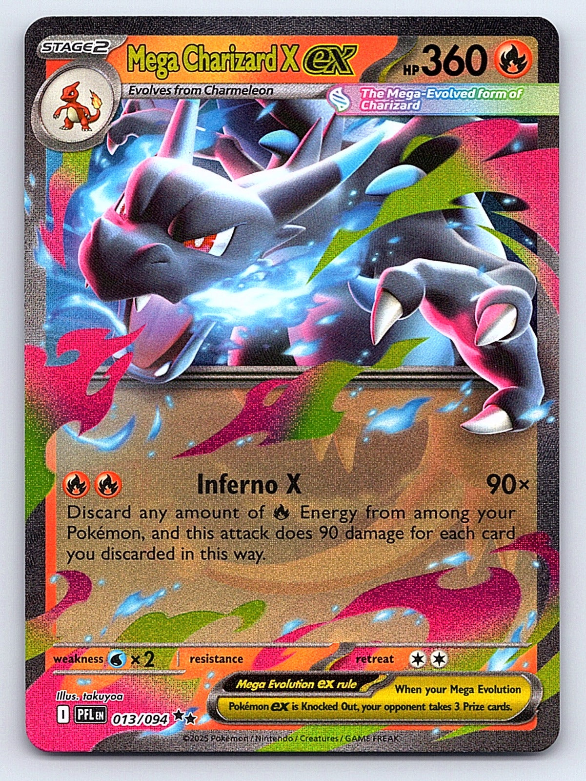 Mega Charizard X ex 013/094 – ME02: Phantasmal Flames