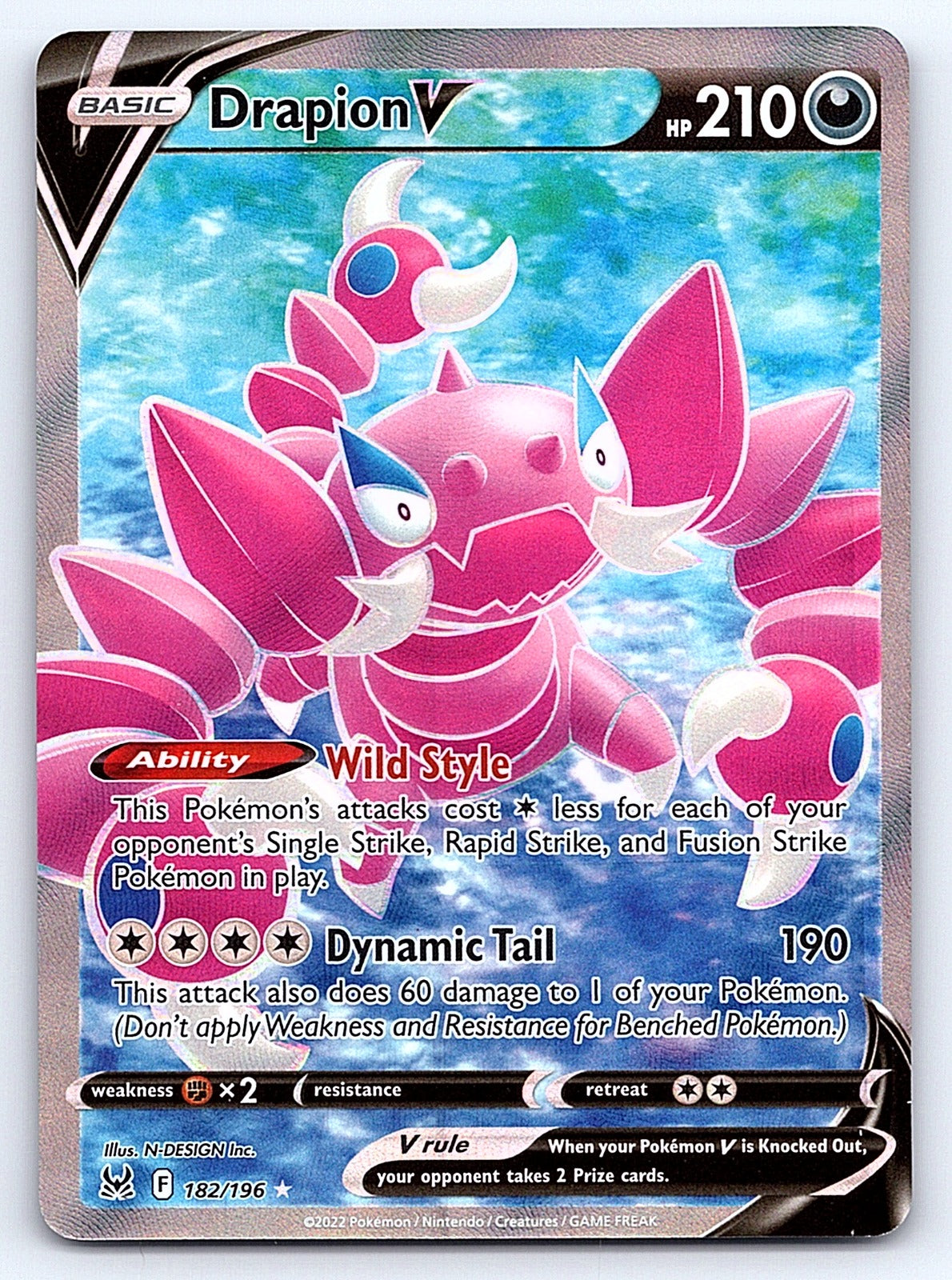 Drapion V (Full Art) 182/196 – SWSH11: Lost Origin