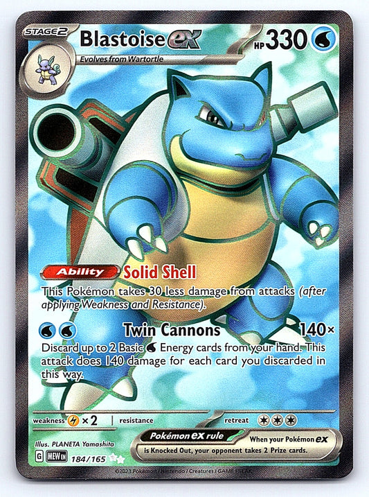 Blastoise ex 184/165 – SV: Scarlet & Violet 151