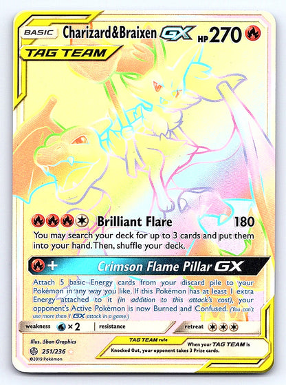 Charizard & Braixen GX (Secret) 251/236 – SM - Cosmic Eclipse
