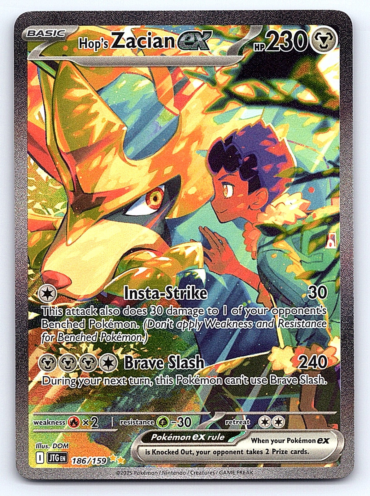 Hop's Zacian ex 186/159 – SV09: Journey Together