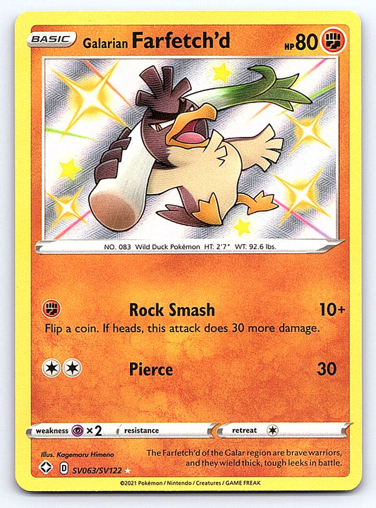 Galarian Farfetch'd SV063/SV122 – Shining Fates: Shiny Vault