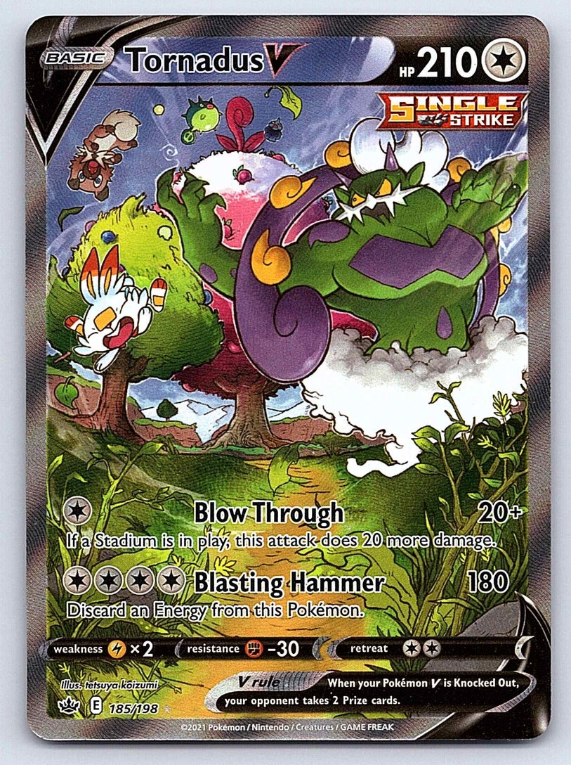 Tornadus V (Alternate Full Art) 185/198 – SWSH06: Chilling Reign