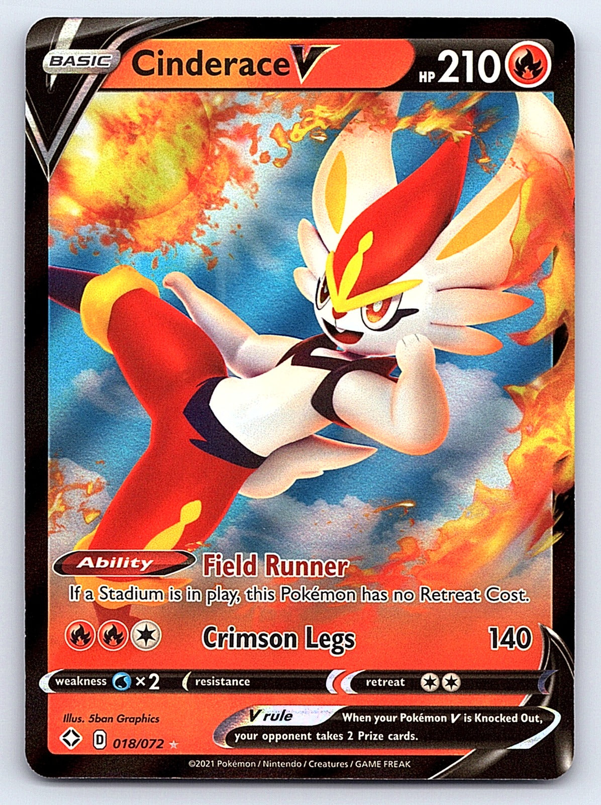 Cinderace V 018/072 – Shining Fates