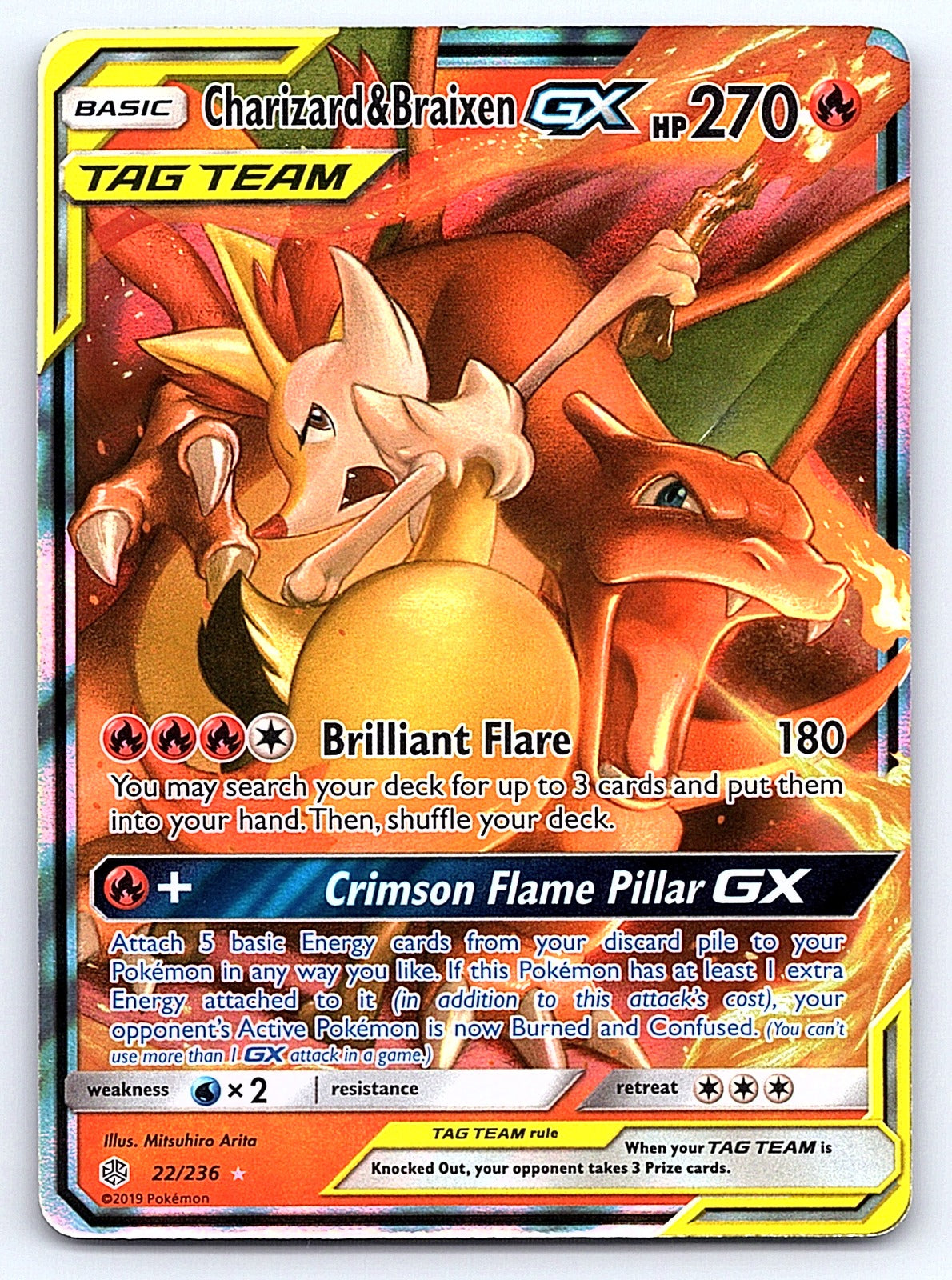 Charizard & Braixen GX 22/236 – SM - Cosmic Eclipse