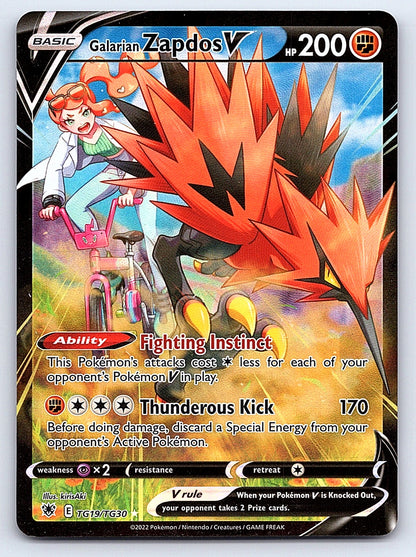 Galarian Zapdos V TG19/TG30 – SWSH10: Astral Radiance Trainer Gallery