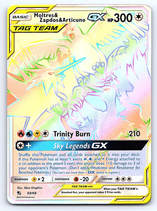 Moltres & Zapdos & Articuno GX (Secret) 69/68 – Hidden Fates