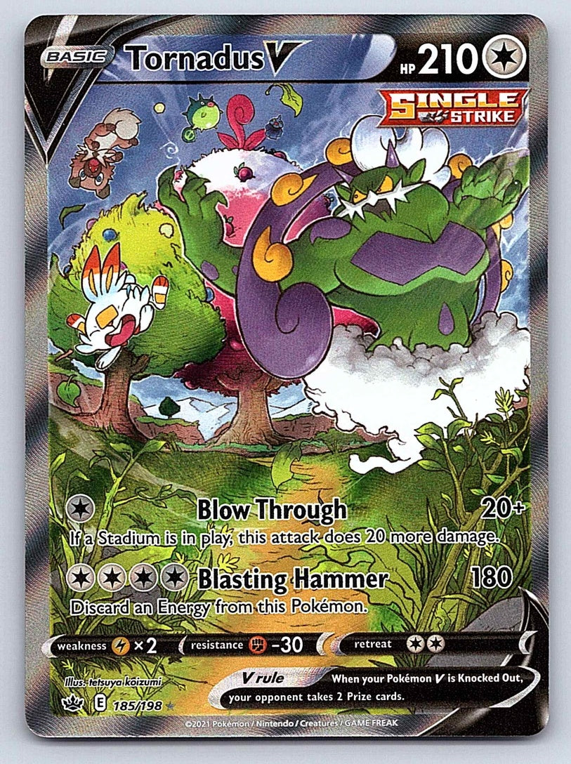 Tornadus V (Alternate Full Art) 185/198 – SWSH06: Chilling Reign