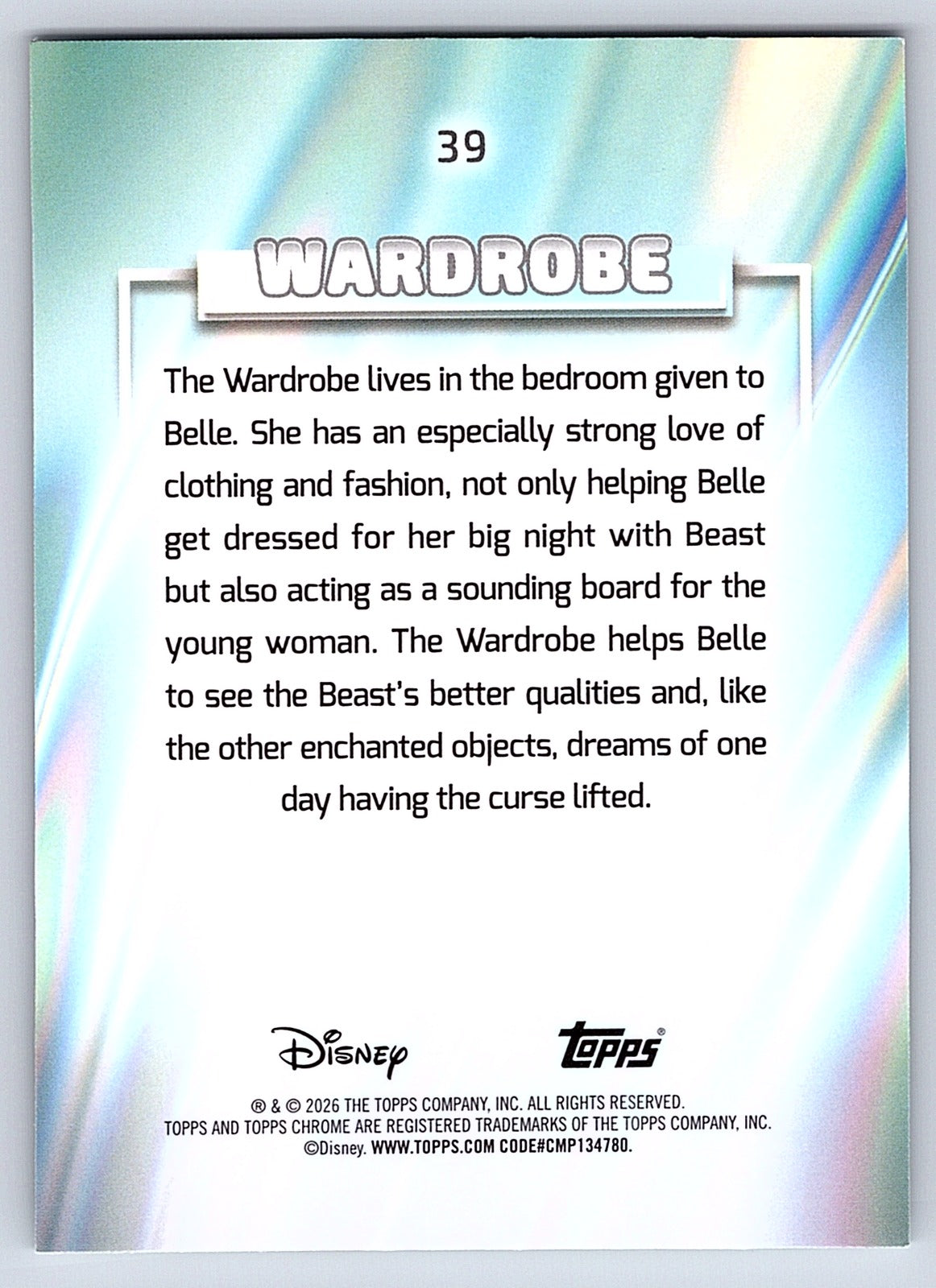 Wardrobe #39 Base — Topps Chrome Disney