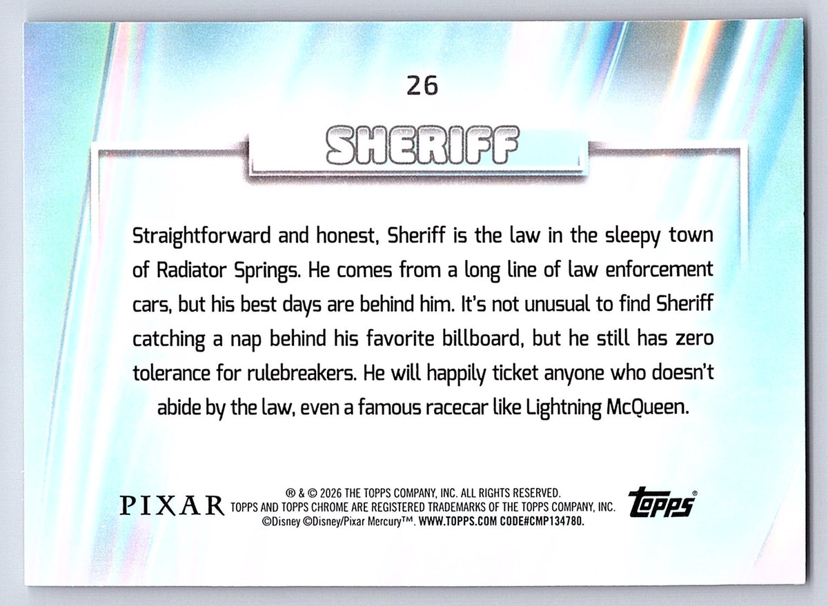 Sheriff #26 Base — Topps Chrome Disney