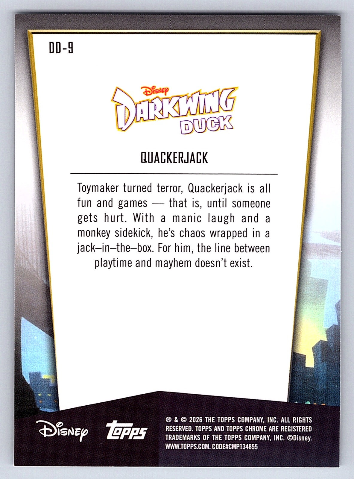 Quackerjack #DD 9 Darkwing Duck 35th Anniversary — Topps Chrome Disney Darkwing