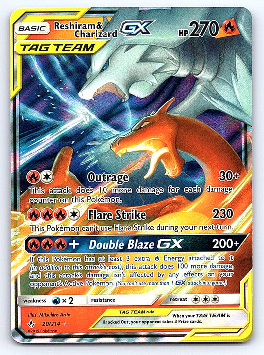 Reshiram & Charizard GX 20/214 – SM - Unbroken Bonds