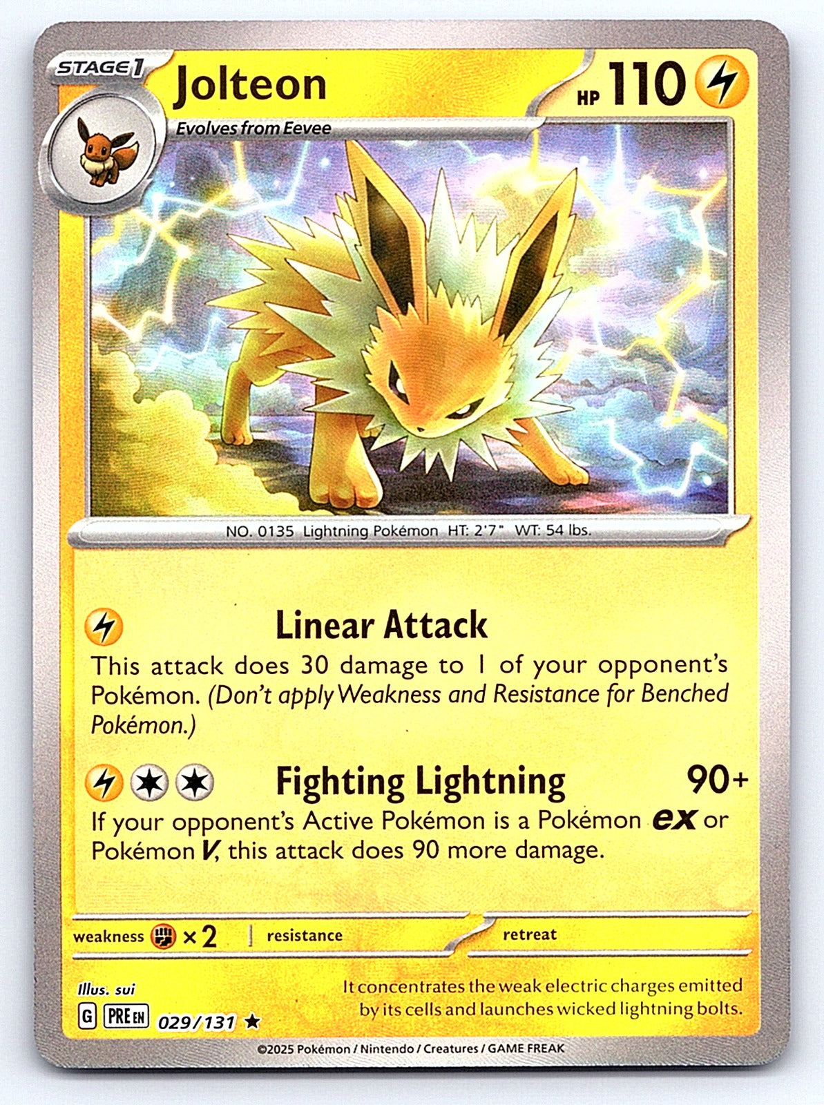Jolteon (Master Ball Pattern) 029/131 – SV: Prismatic Evolutions