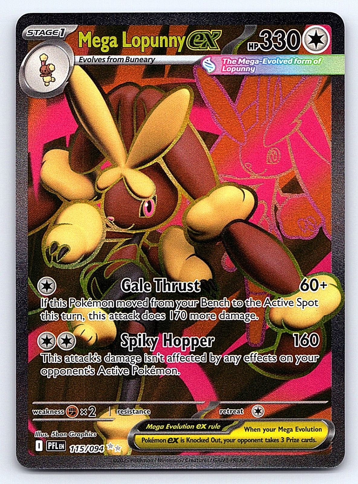 Mega Lopunny ex - 115/094 – ME02: Phantasmal Flames