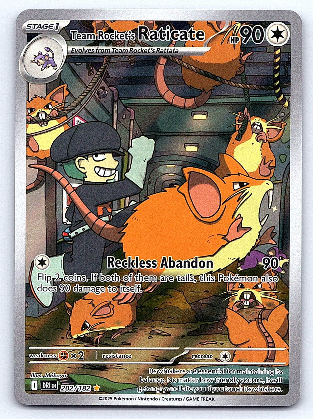 Team Rocket's Raticate 202/182 – SV10: Destined Rivals