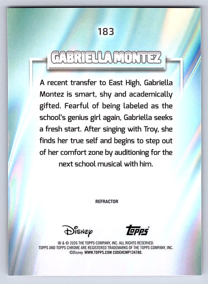 Gabriella Montez #183 Base — Topps Chrome Disney