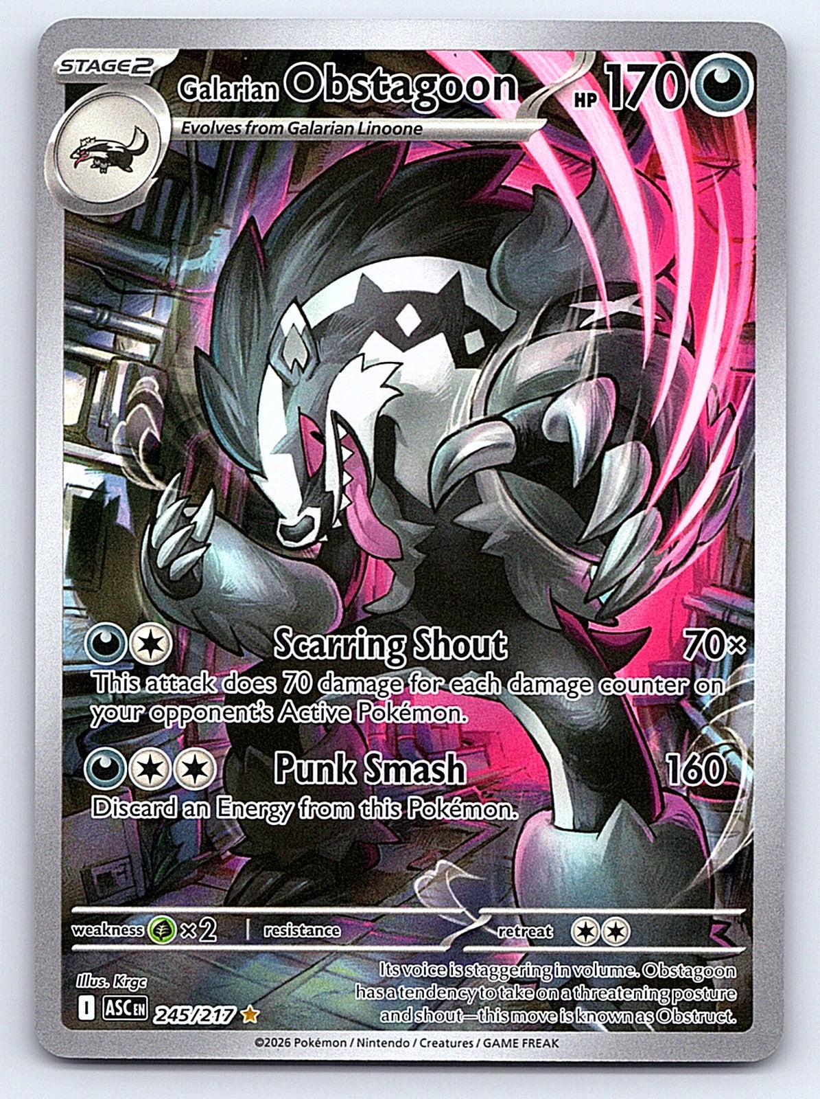 Galarian Obstagoon 245/217 – ME: Ascended Heroes