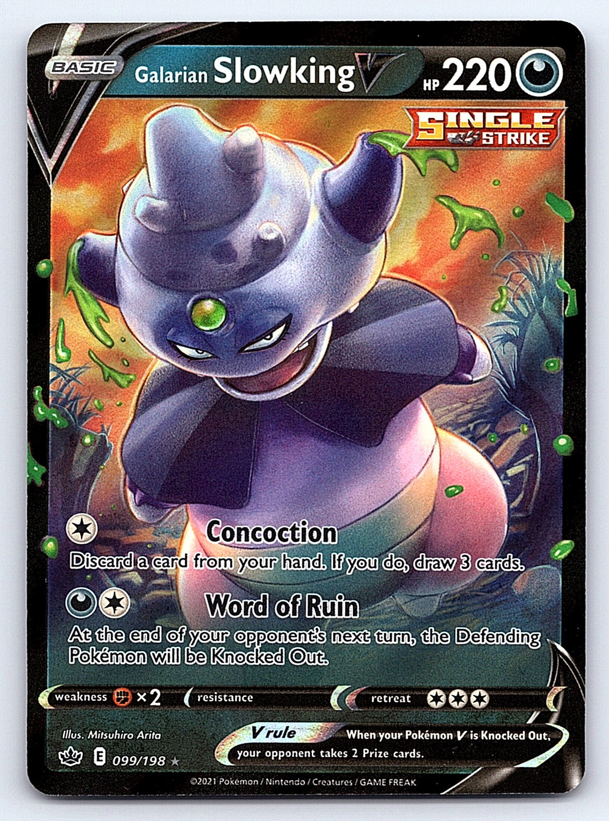 Galarian Slowking V 099/198 – SWSH06: Chilling Reign