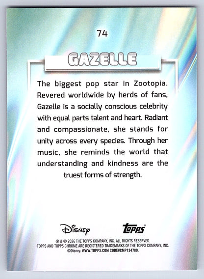 Gazelle #74 Base — Topps Chrome Disney