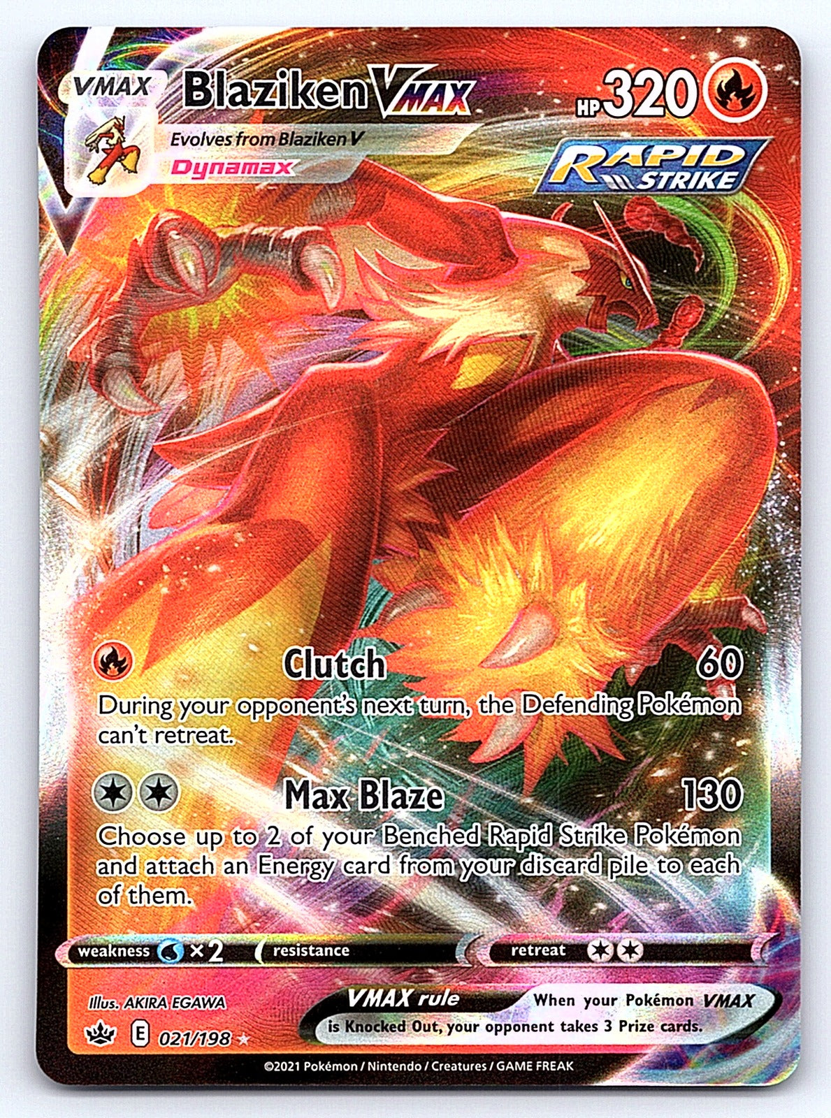 Blaziken VMAX 021/198 – SWSH06: Chilling Reign
