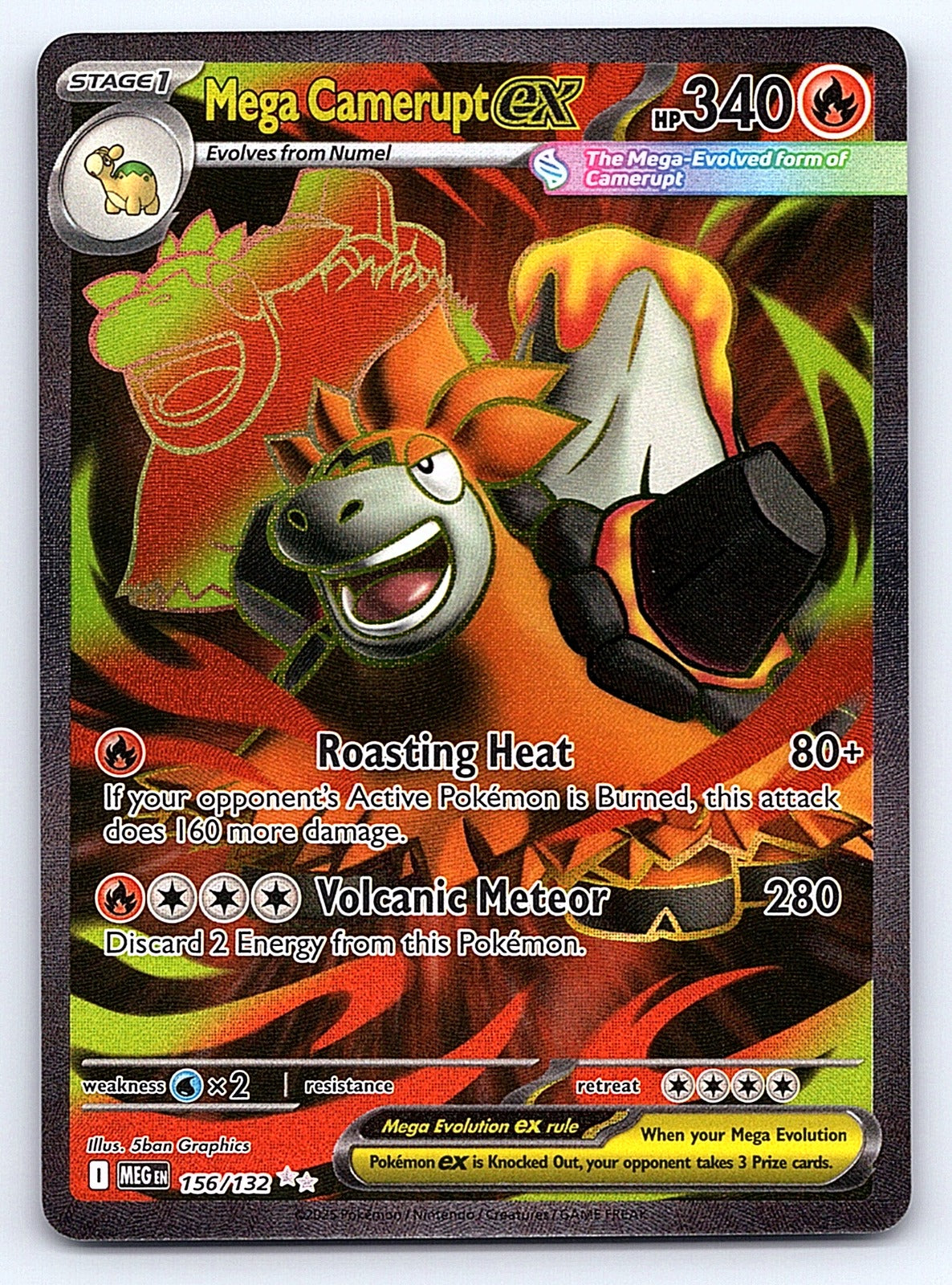 Mega Camerupt ex 156/132 – ME01: Mega Evolution