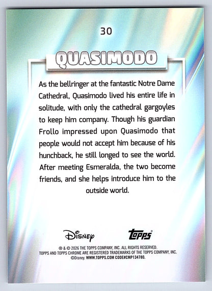 Quasimodo #30 Base — Topps Chrome Disney