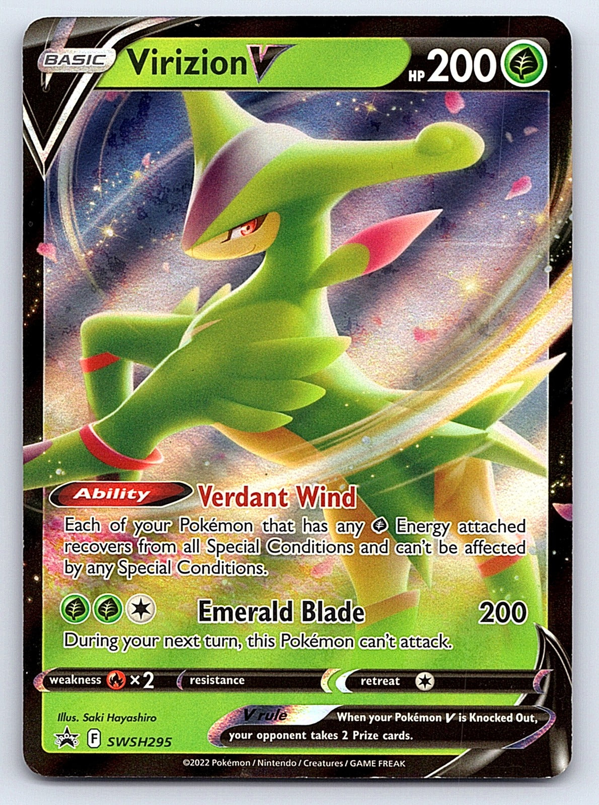Virizion V SWSH295 – SWSH: Sword & Shield Promo Cards