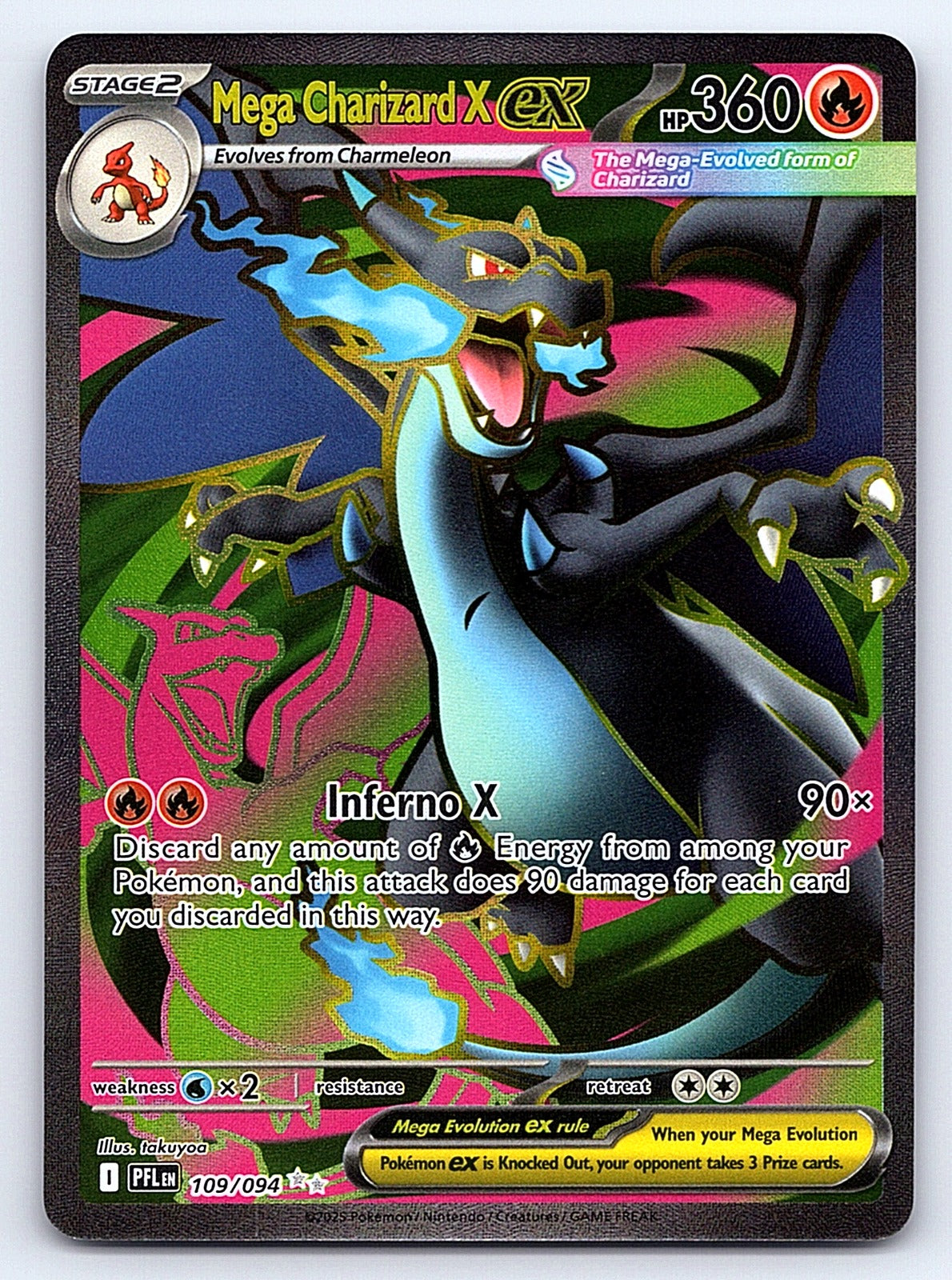 Mega Charizard X ex 109/094 – ME02: Phantasmal Flames