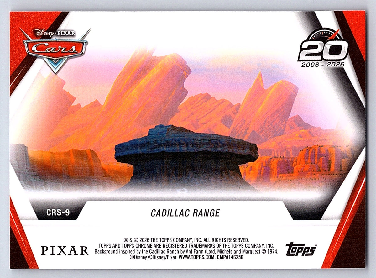 Cadillac Range #CRS 9 Cars 20th Anniversary — Topps Chrome Disney Cars 20th Anni