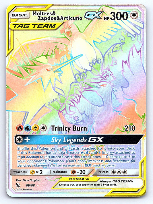 Moltres & Zapdos & Articuno GX (Secret) 69/68 – Hidden Fates