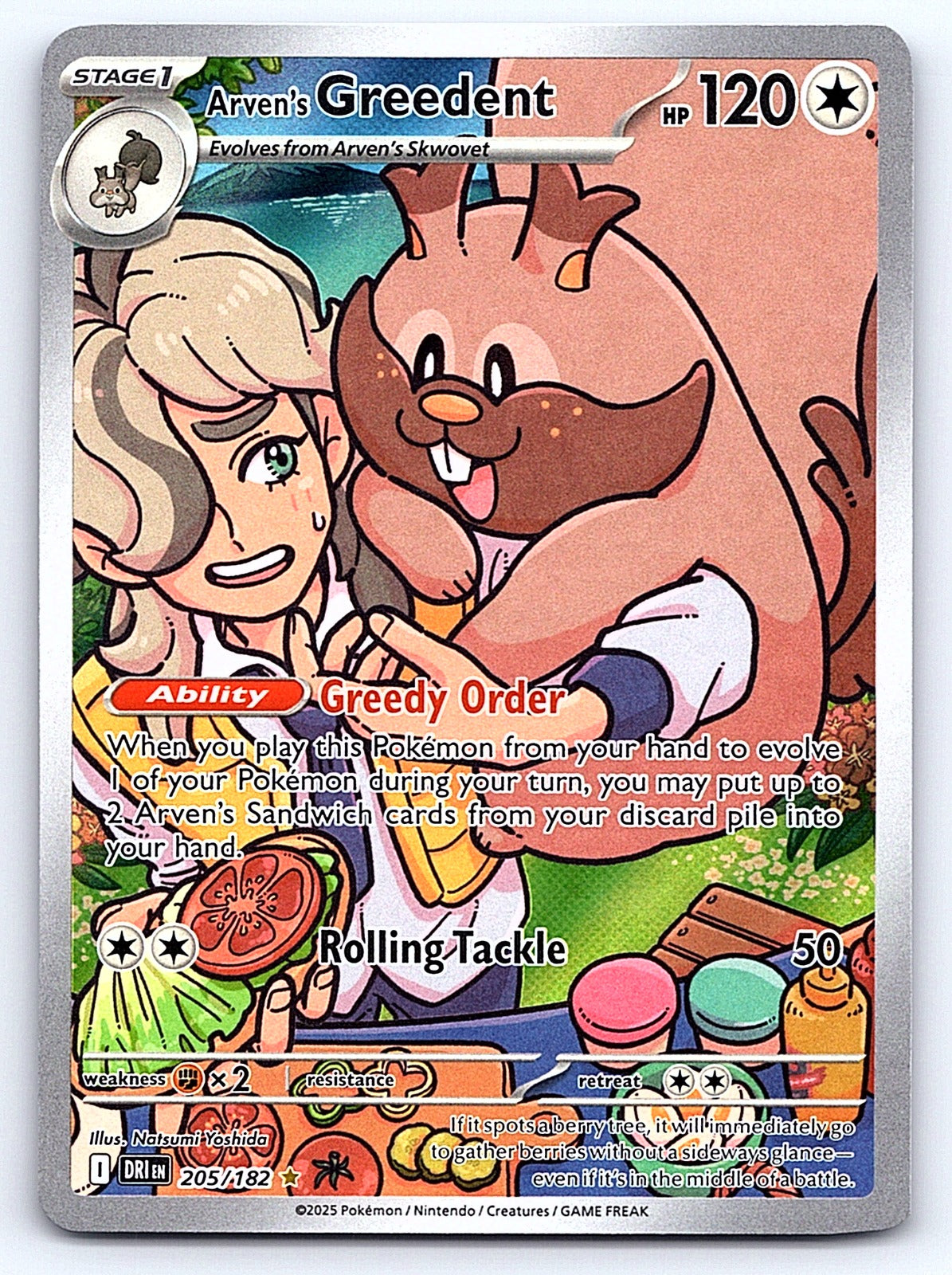 Arven's Greedent 205/182 – SV10: Destined Rivals