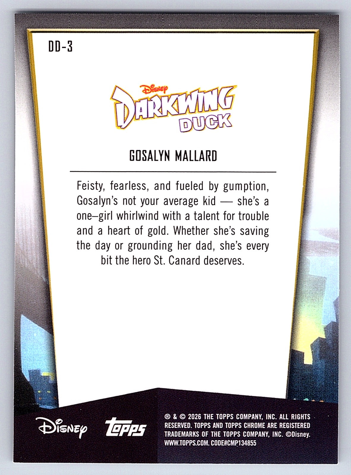 Gosalyn Mallard #DD 3 Darkwing Duck 35th Anniversary — Topps Chrome Disney Darkw