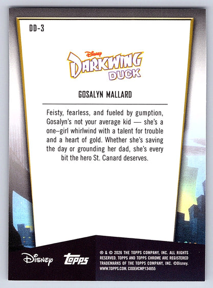 Gosalyn Mallard #DD 3 Darkwing Duck 35th Anniversary — Topps Chrome Disney Darkw